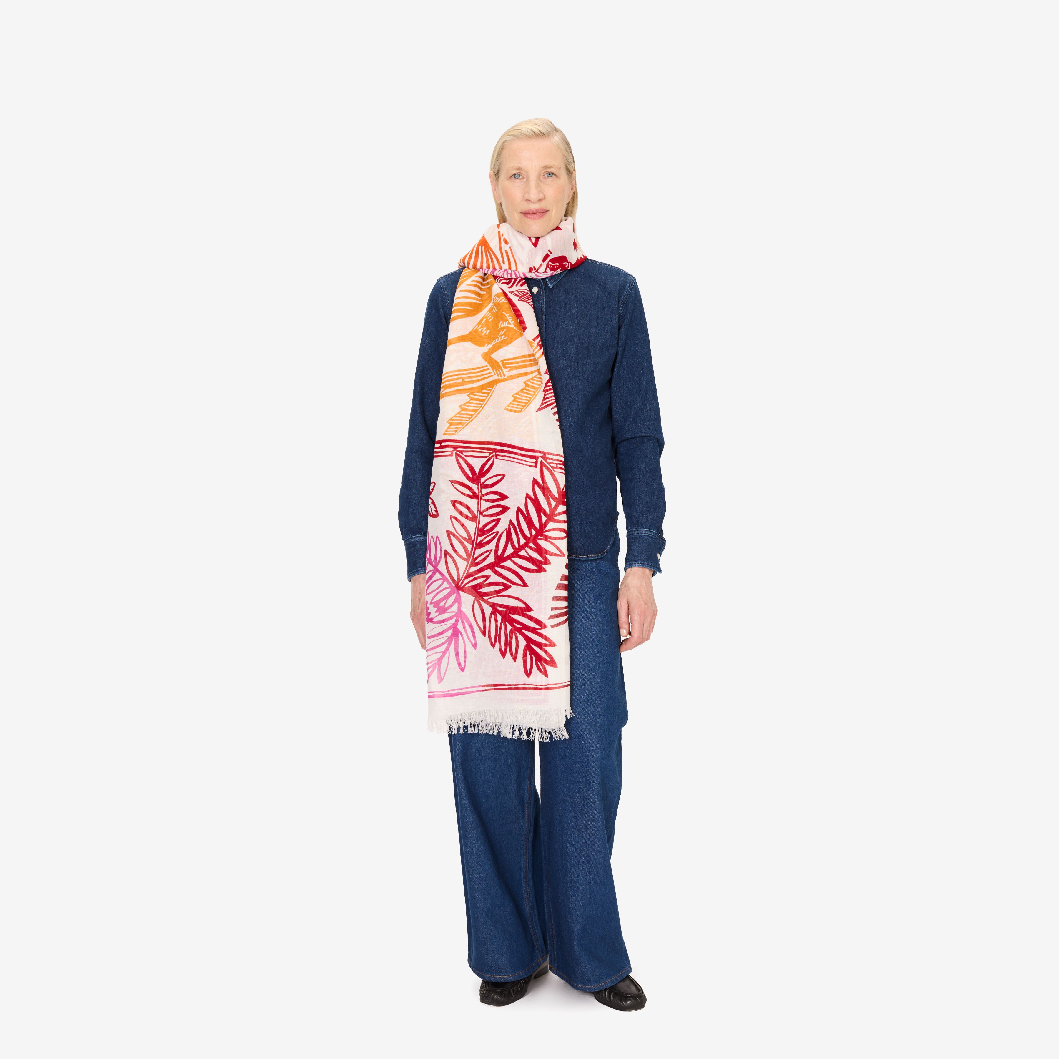 Scarf 100 - Jungle - Red