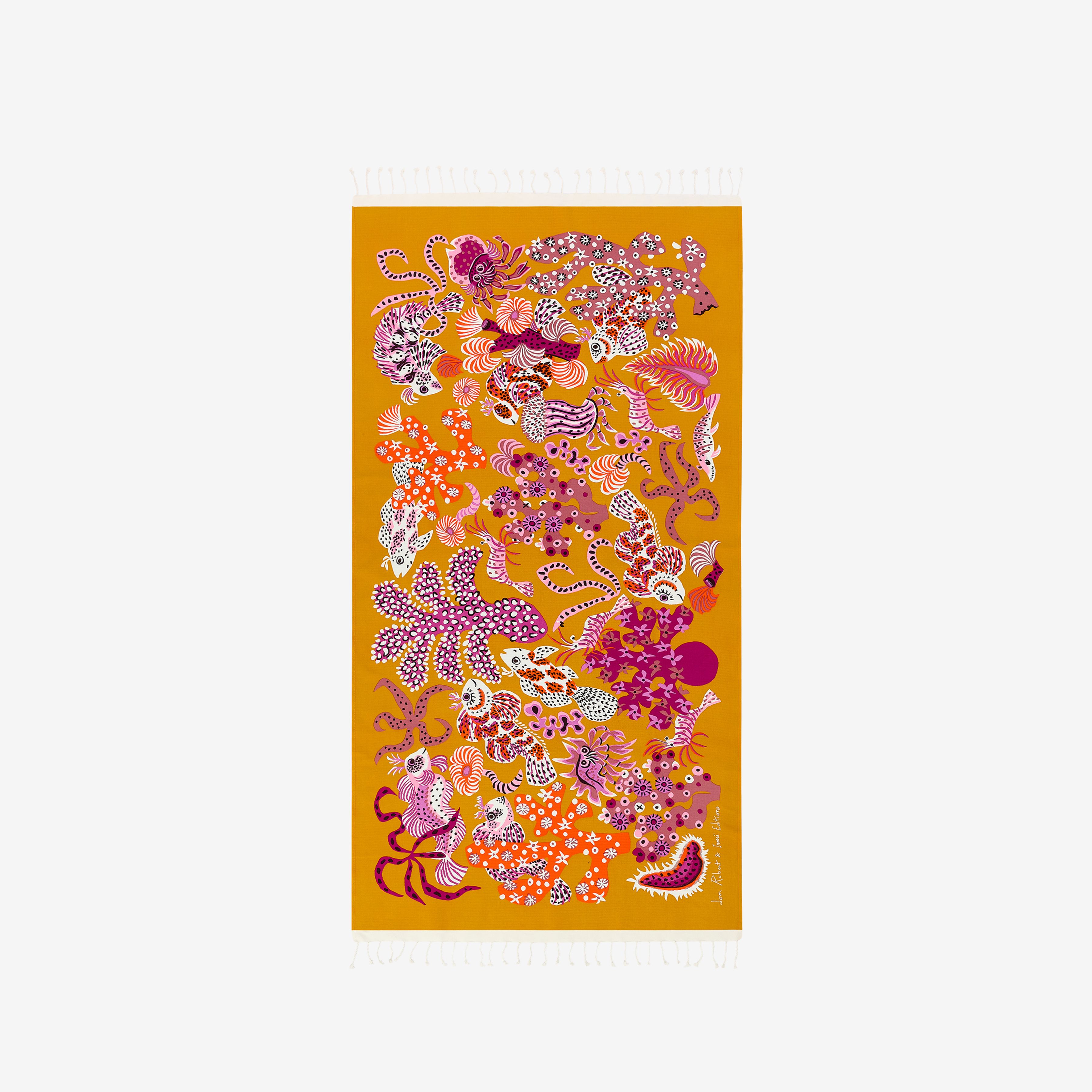 Fouta 100 - Jardin de sirènes / Dom Robert - Jaune