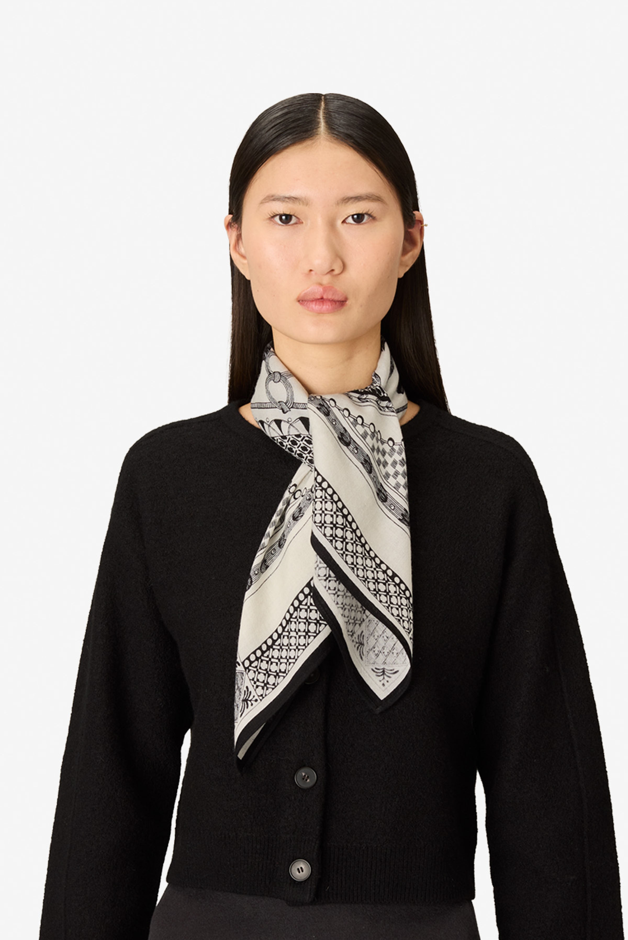 Square 70- Barocco - Black