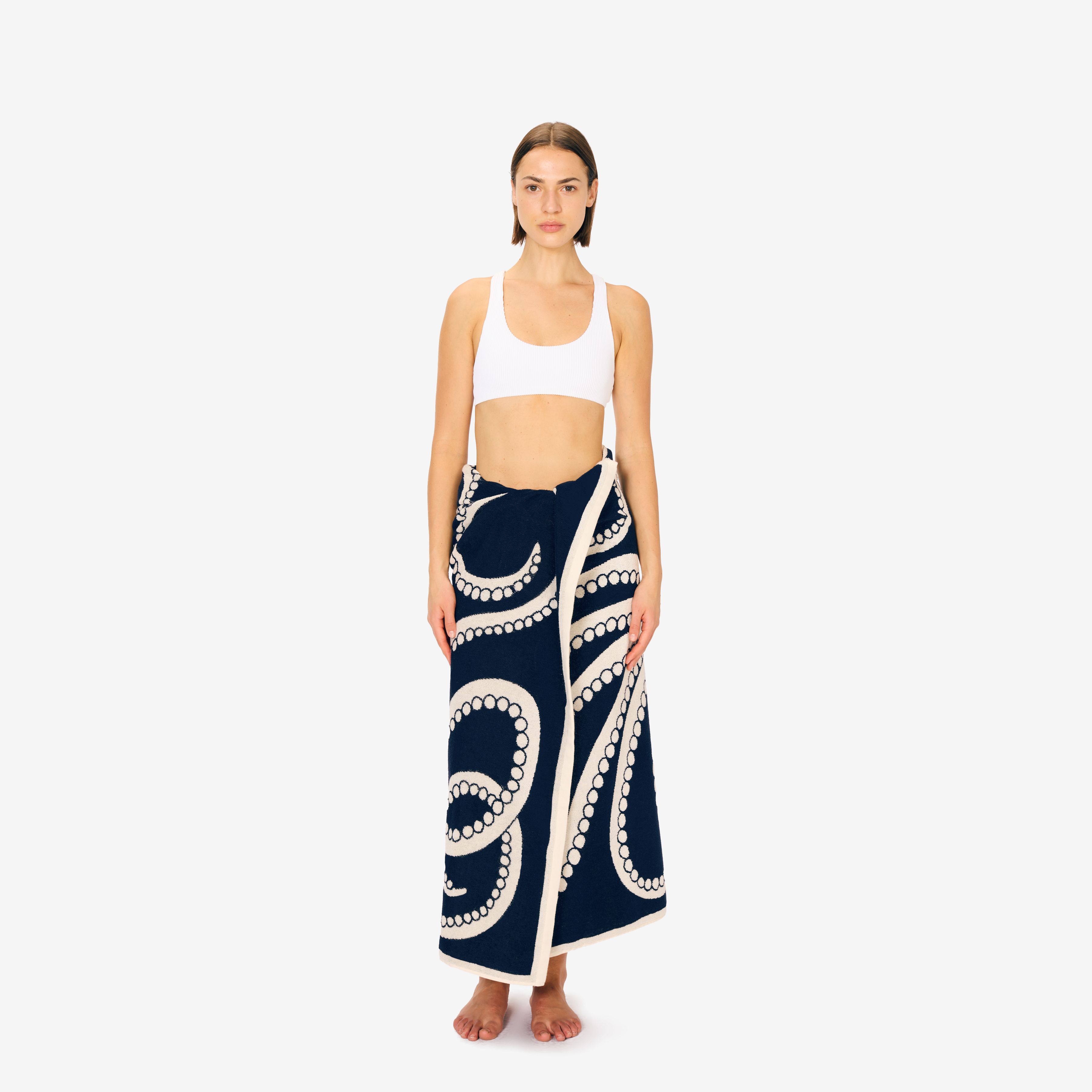 Serviette De Plage - Octopus - Bleu Nuit