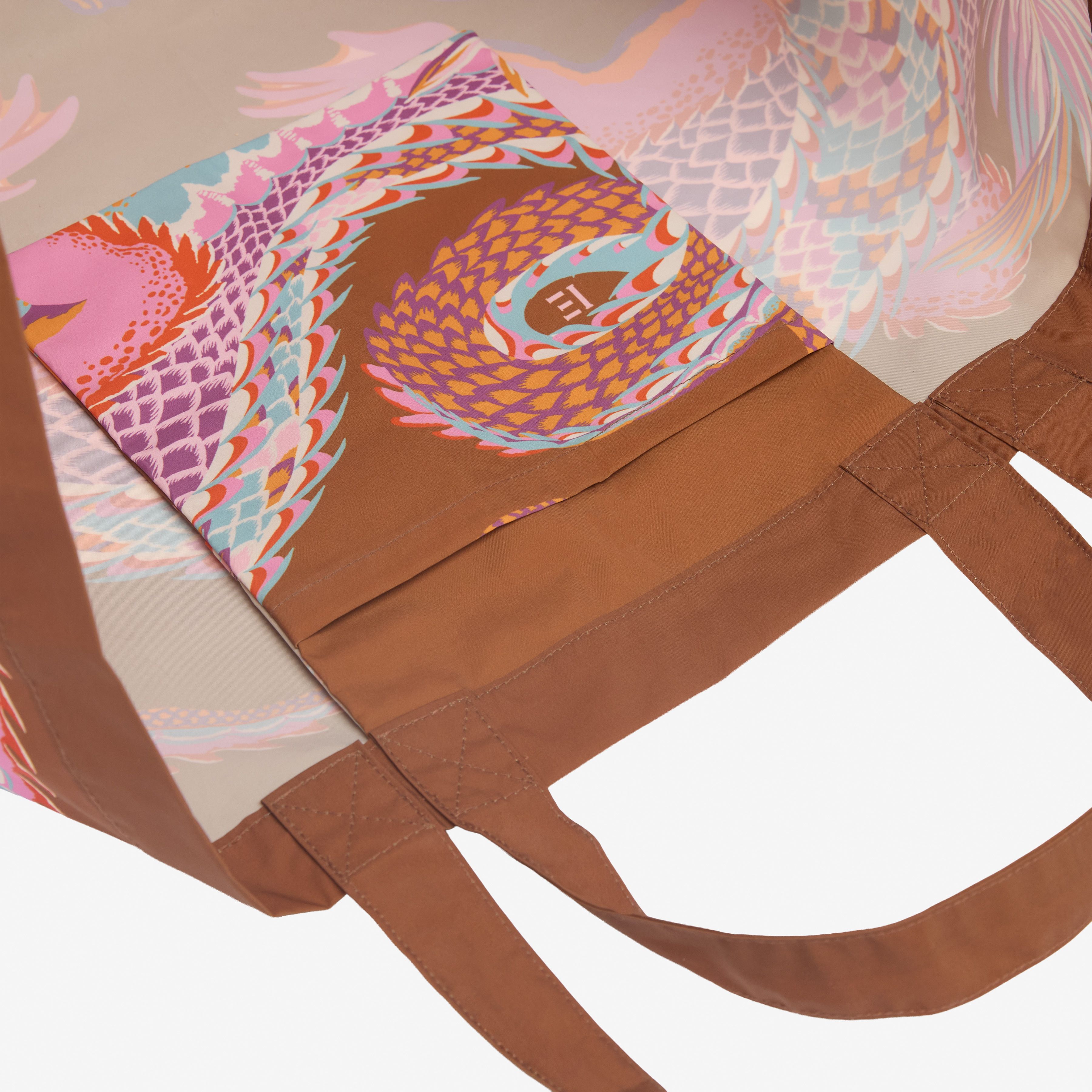 Maxi Shopper Tasche - Croco - Karamell
