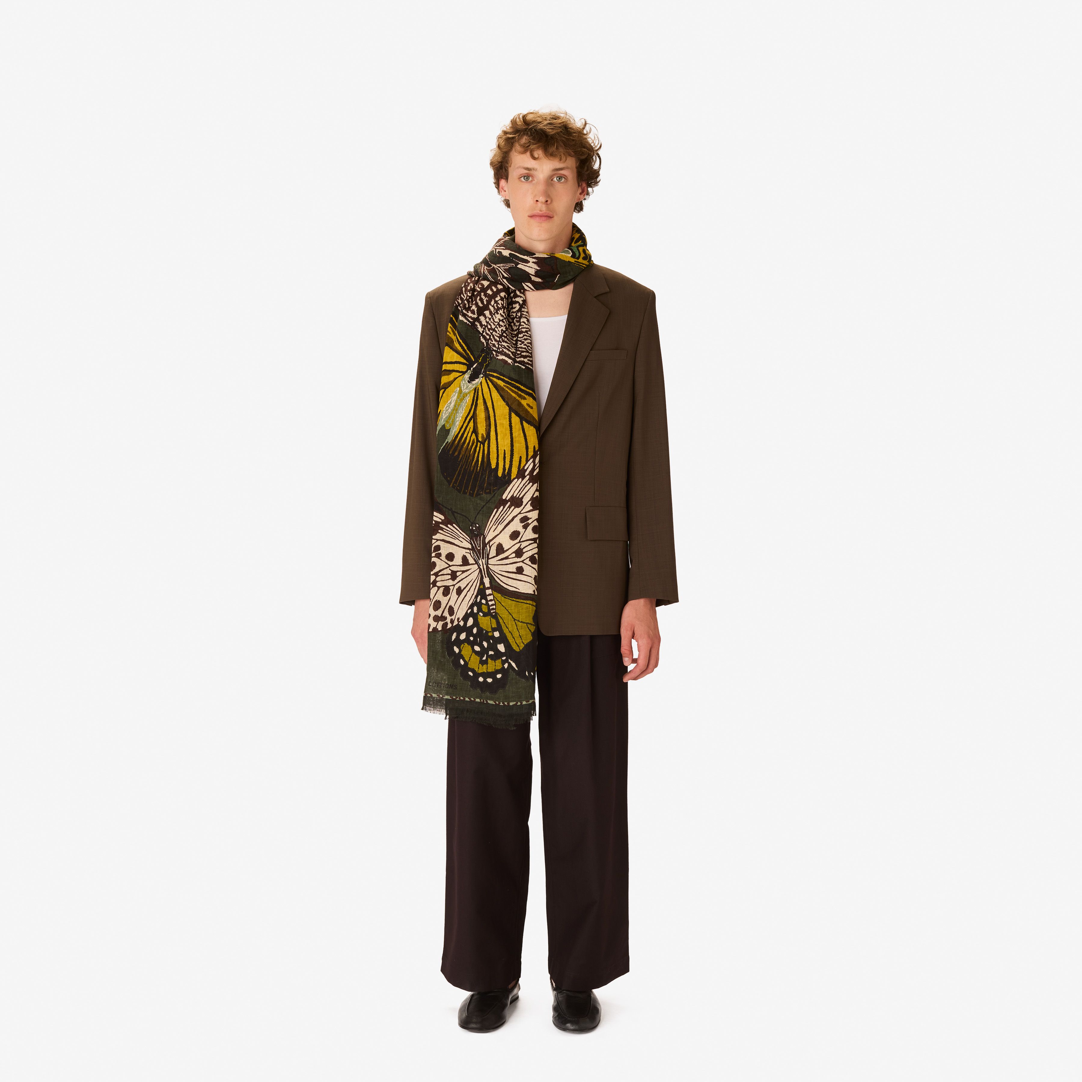 Schal 100 - Papillons - Khaki