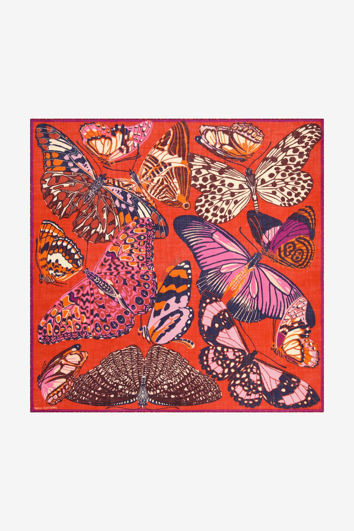 Square 130 - Papillons - Red