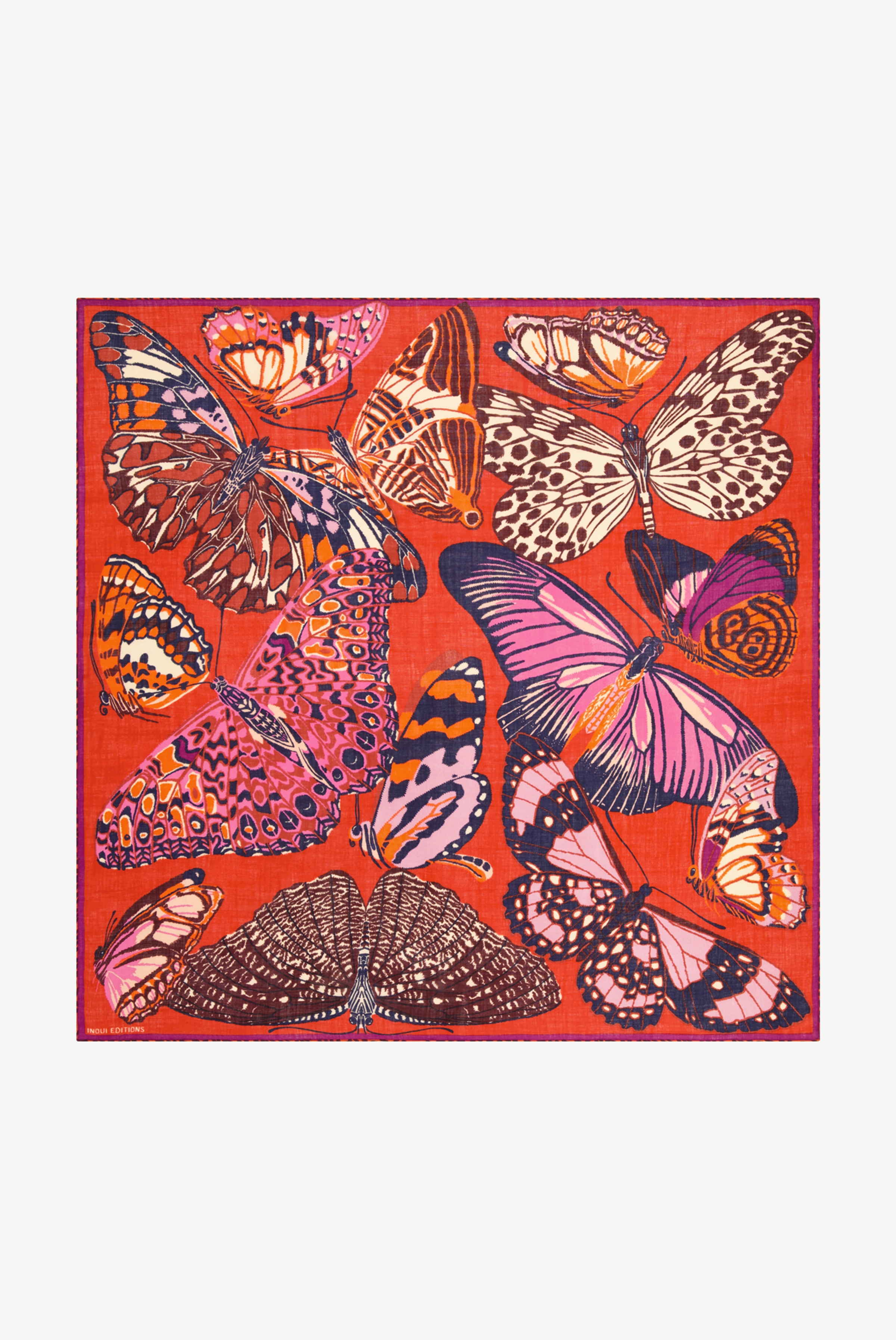 Square 130 - Papillons - Red