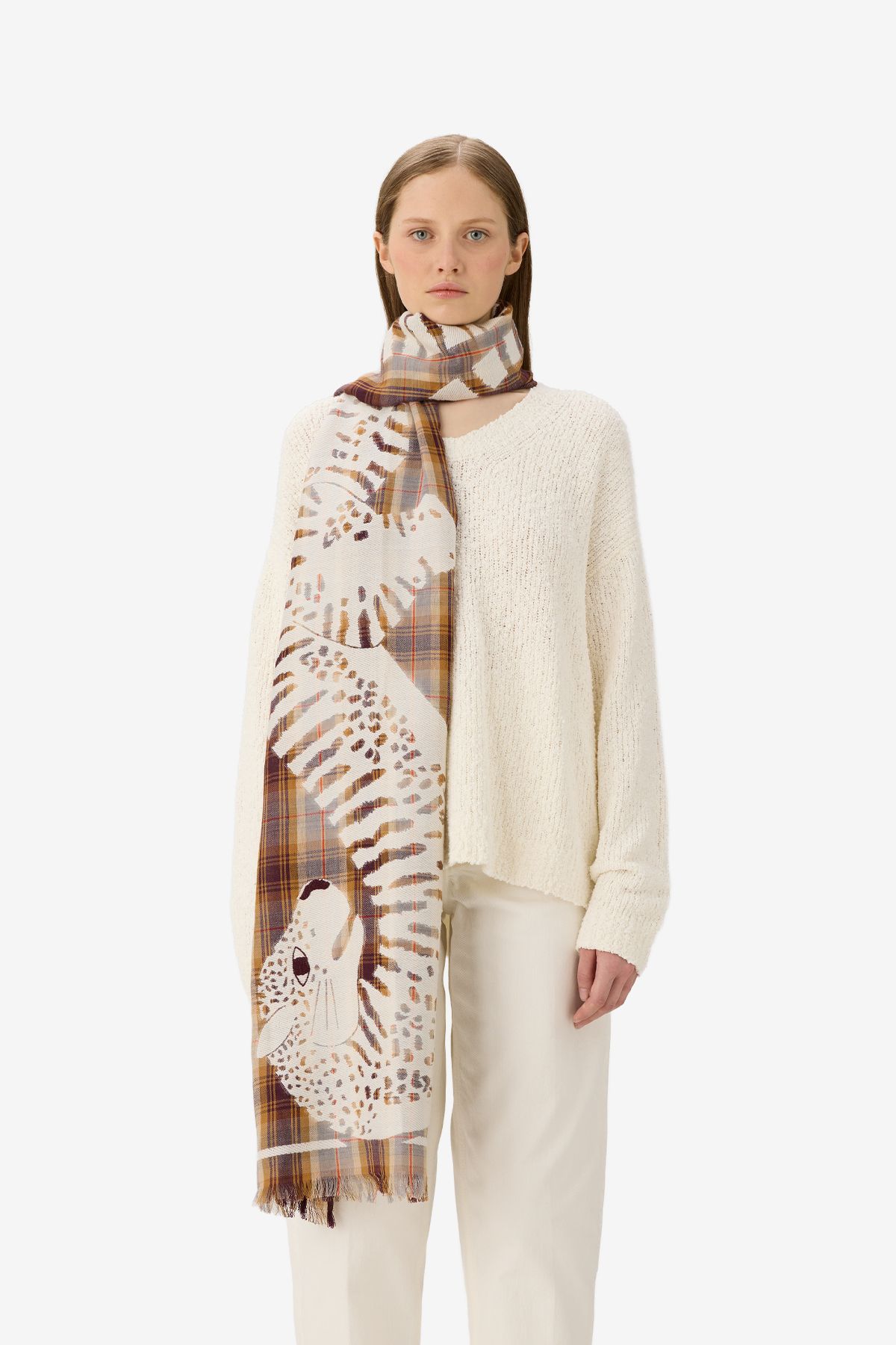 Scarf 70 - 3d - Panteo - Beige