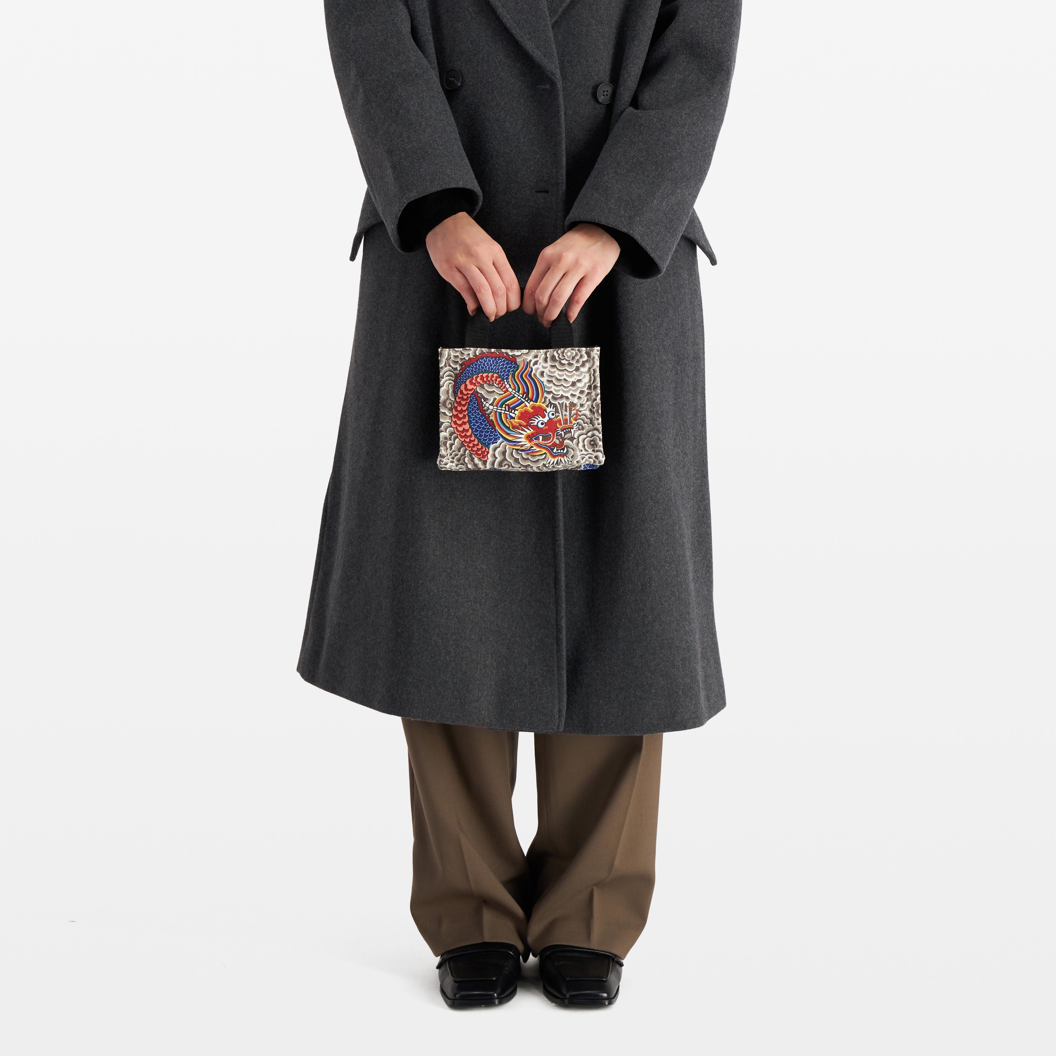Mini Caprice Bag - Dragon - Grey