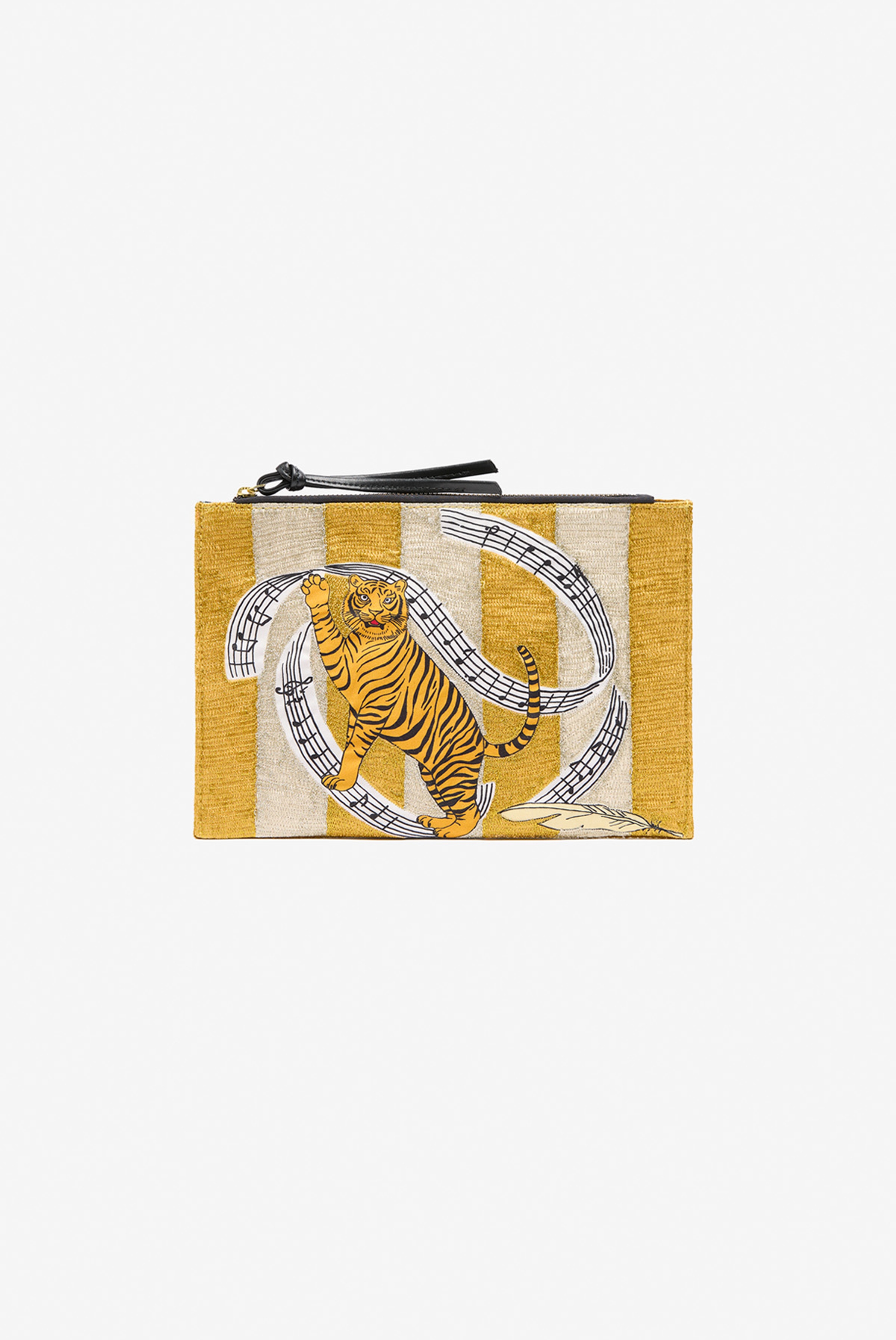Embroidered Pouch - Le Musicien - Beige