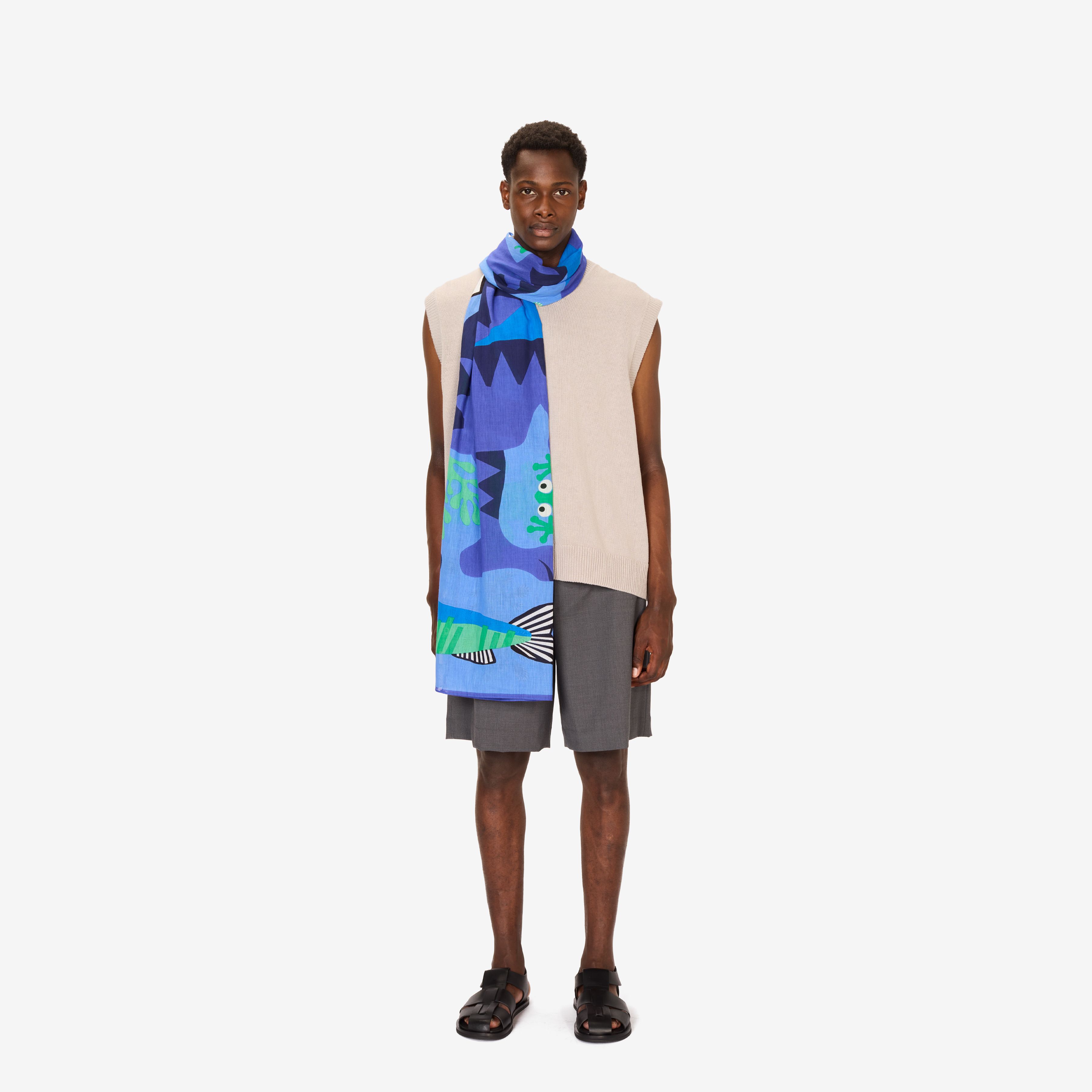 Scarf 100 - Splash - Navy
