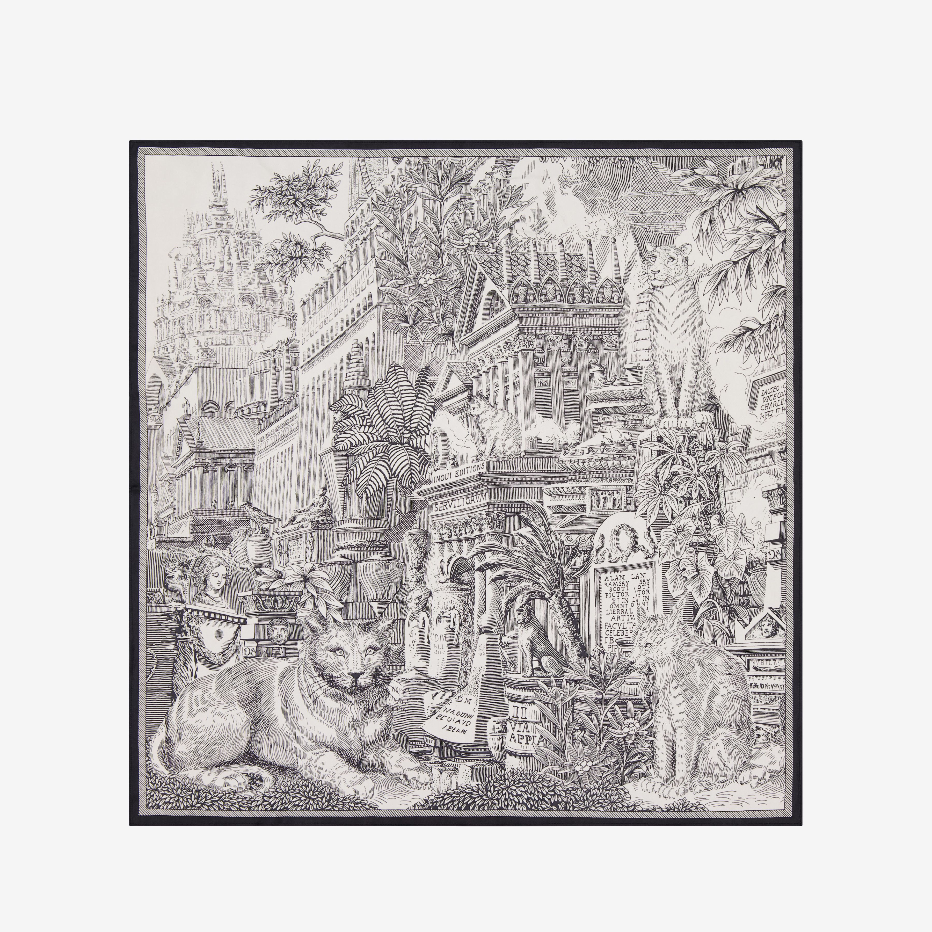 Pañuelo 65 - Piranesi - Negro