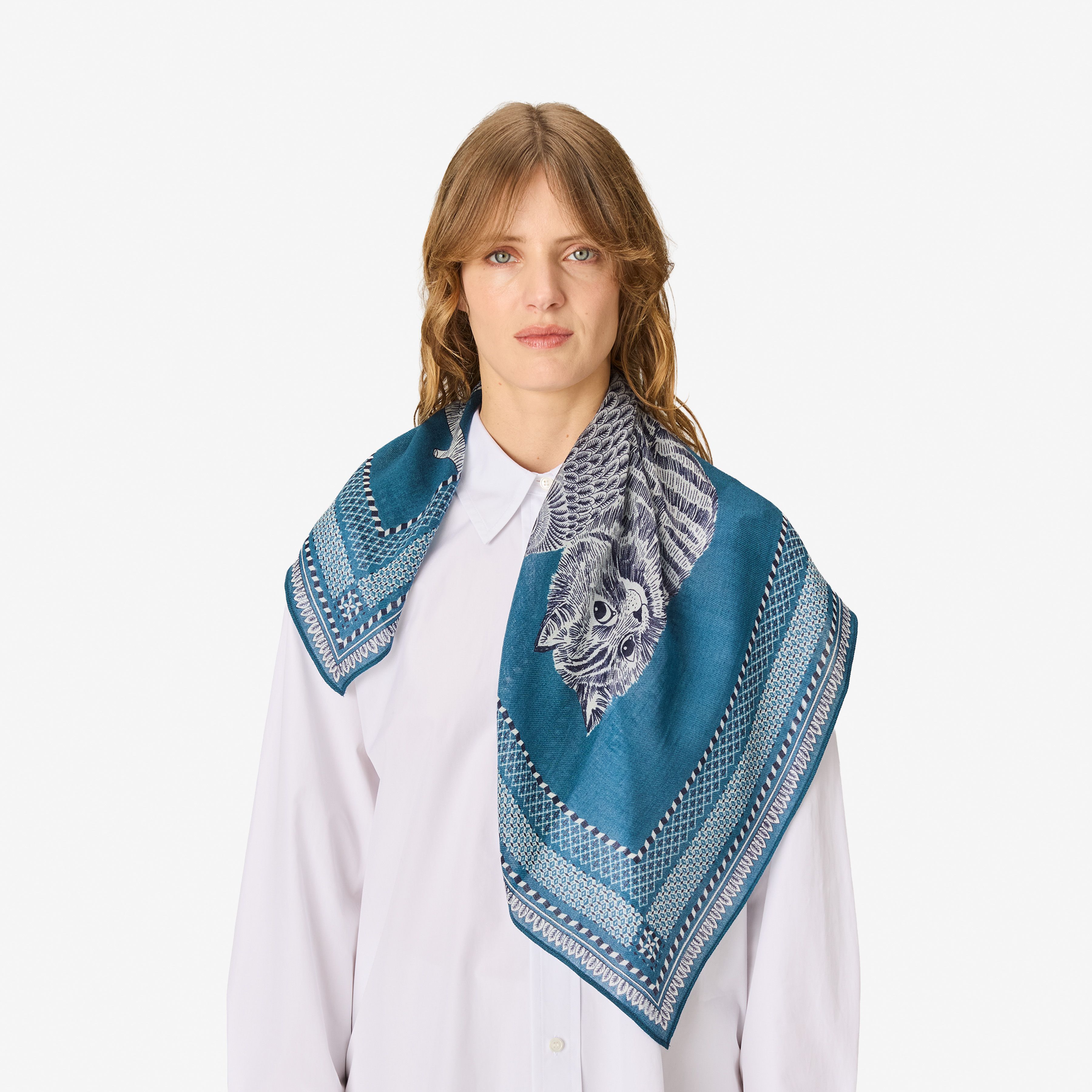 Square 70- Chouette - Blue