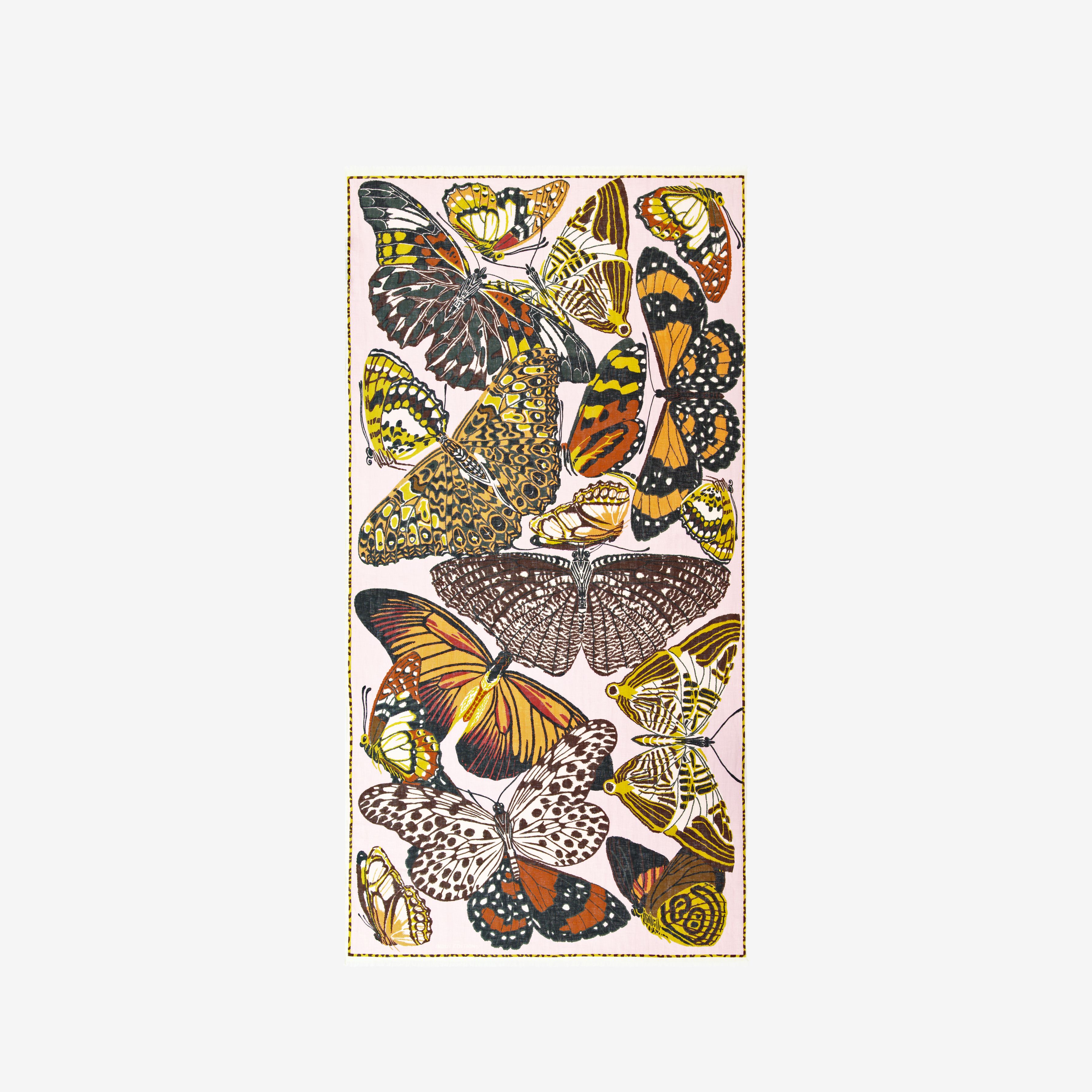 Schal 100 - Papillons - Nude