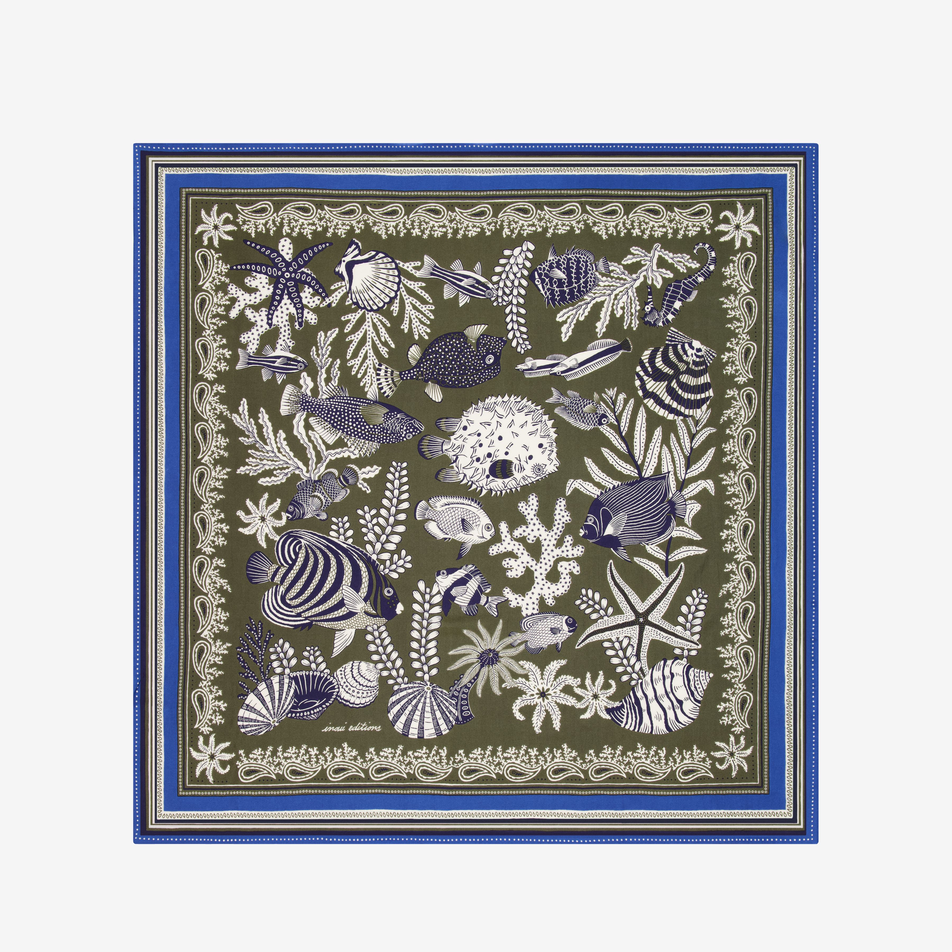 Quadratisches Tuch 100 - Neptune - Khaki