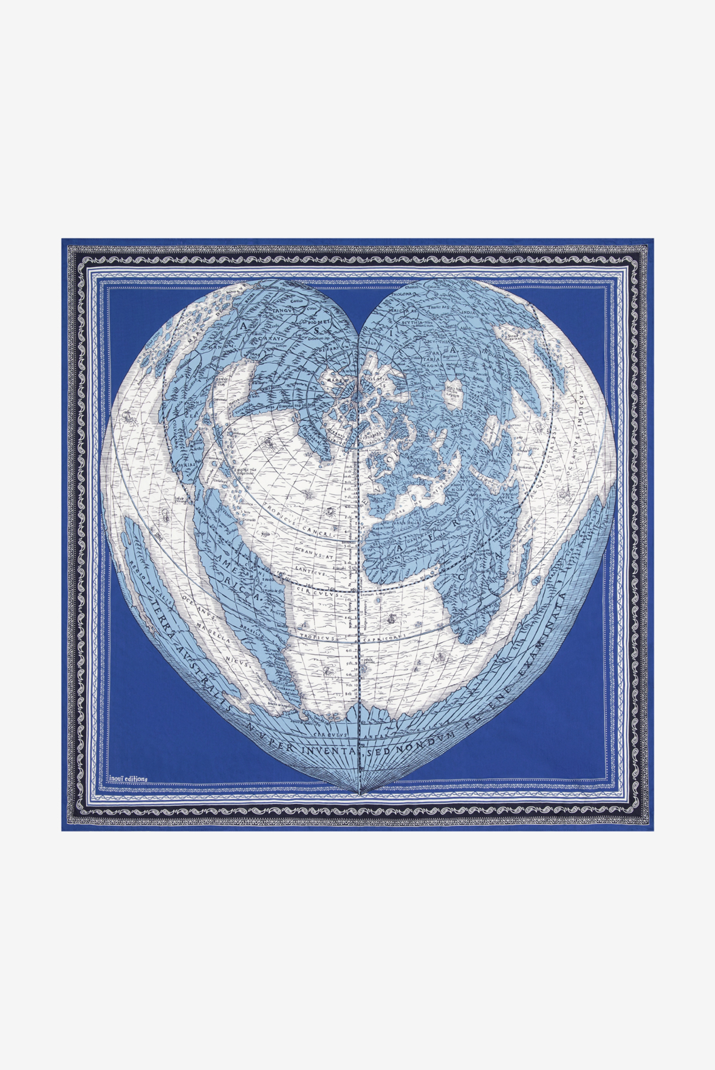 Square 100 - Mappemonde - Blue