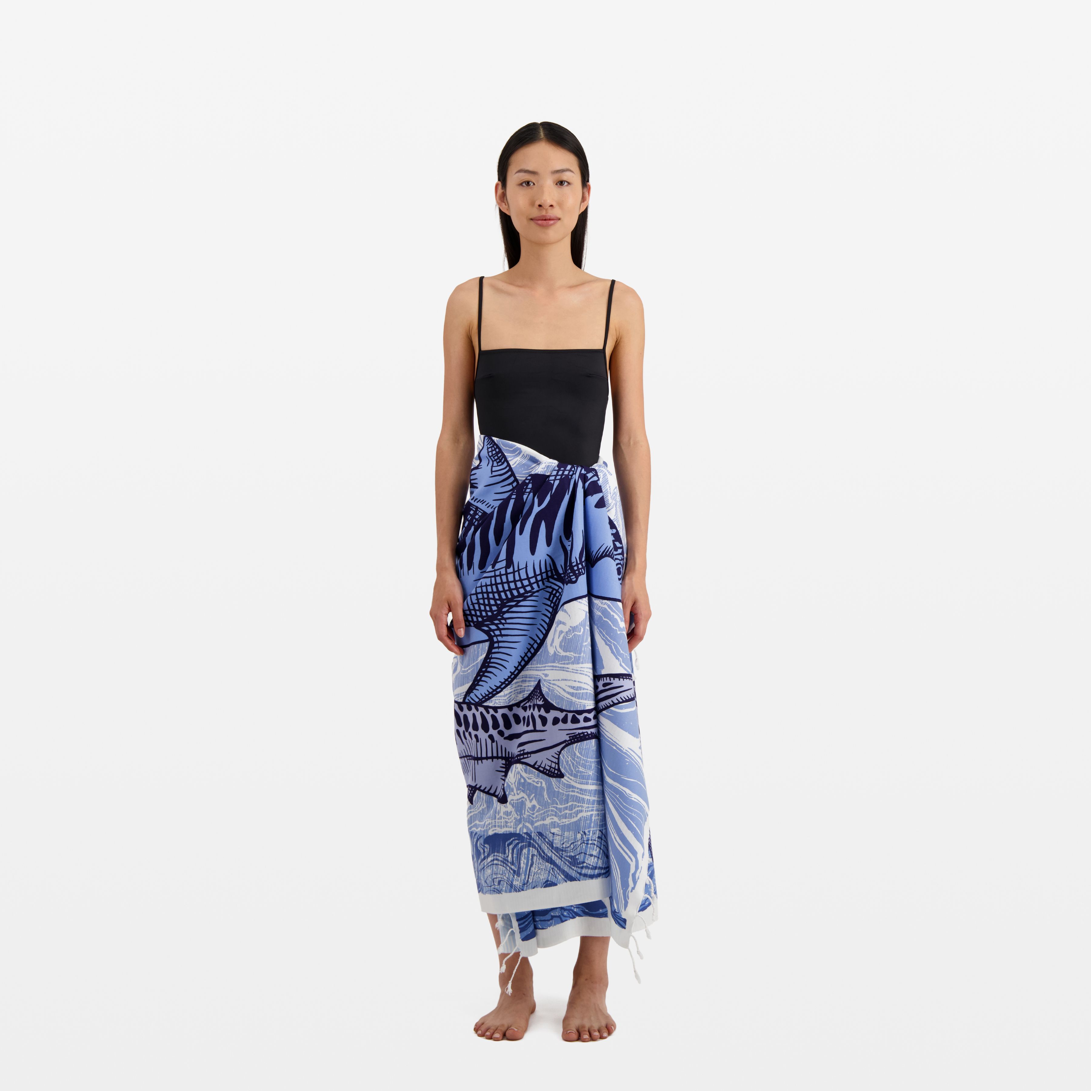 Fouta Towel 100 - Requins - Blue