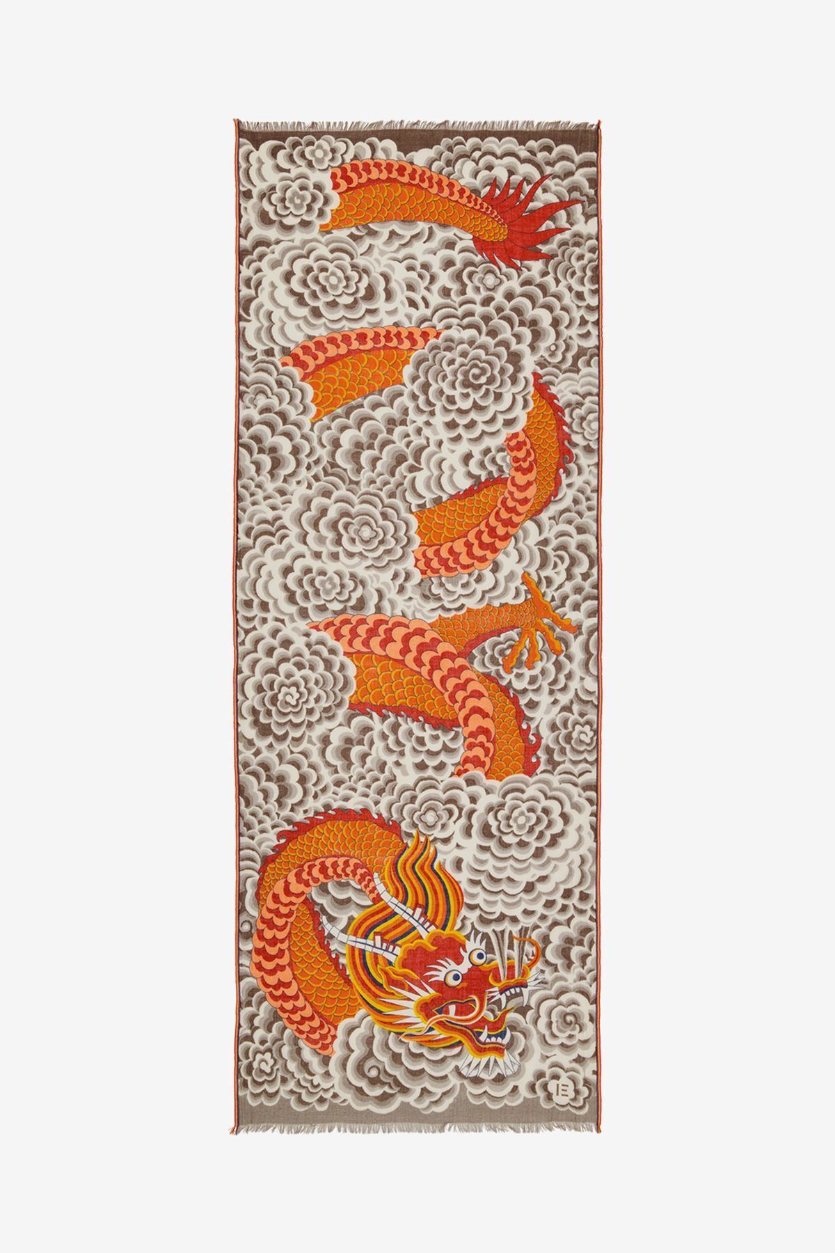 Scarf 70 - Dragon - Orange