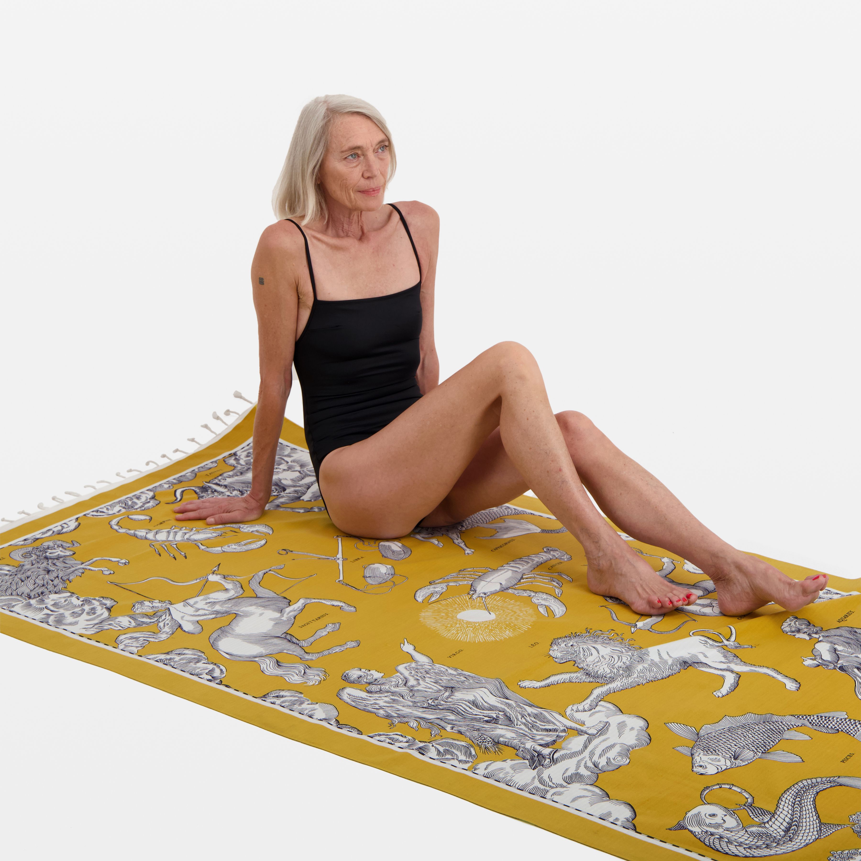 Fouta Towel 100 - Astrologie - Yellow