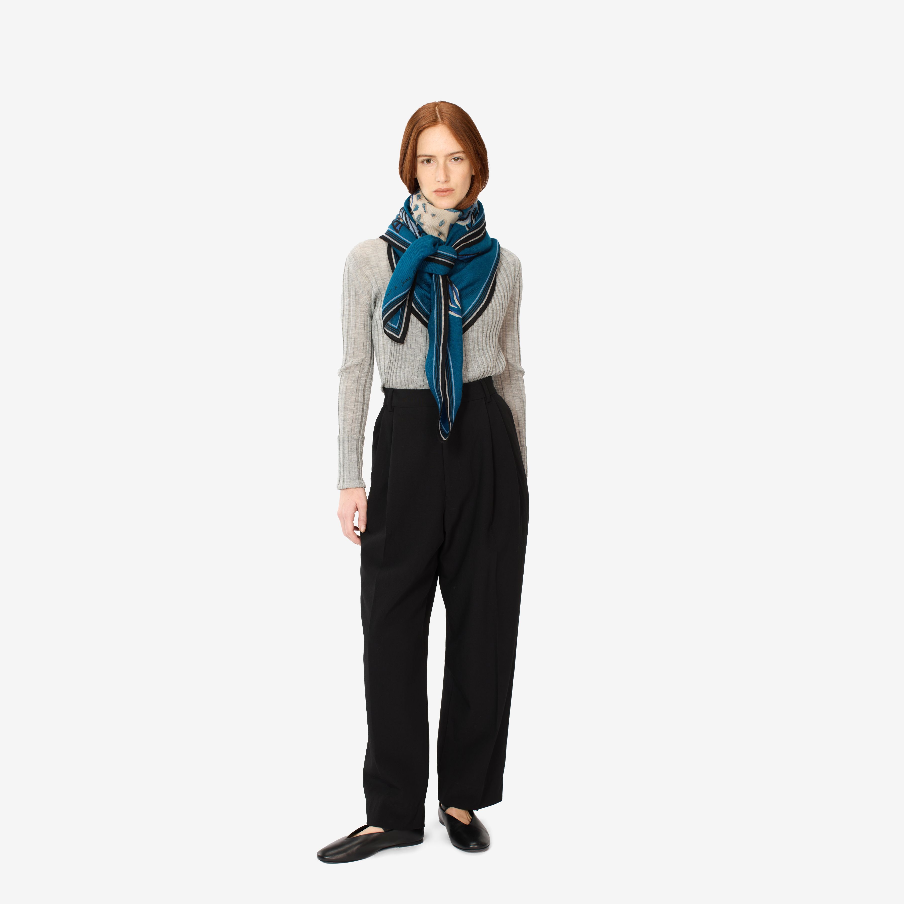Carré 130 - Western - Bleu