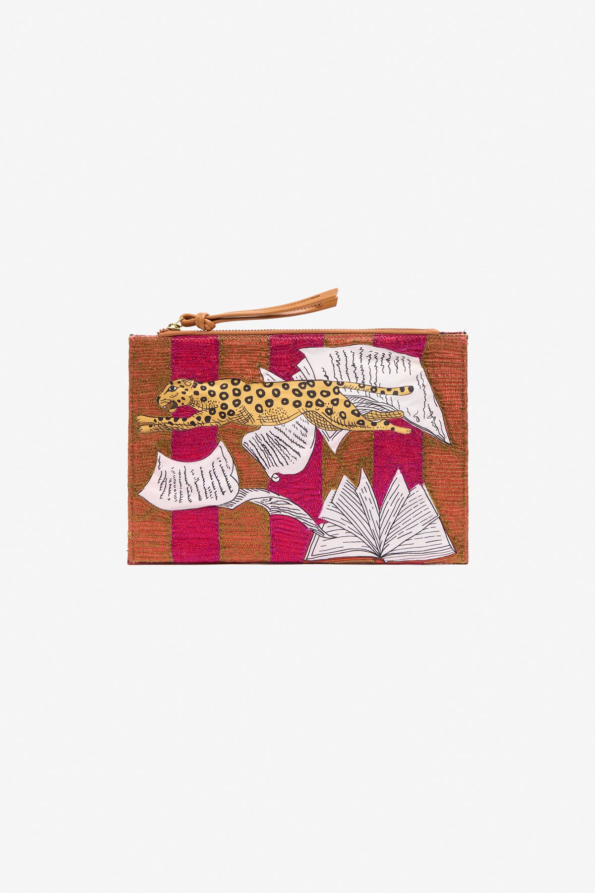 Embroidered Pouch - L'écrivain - Pink