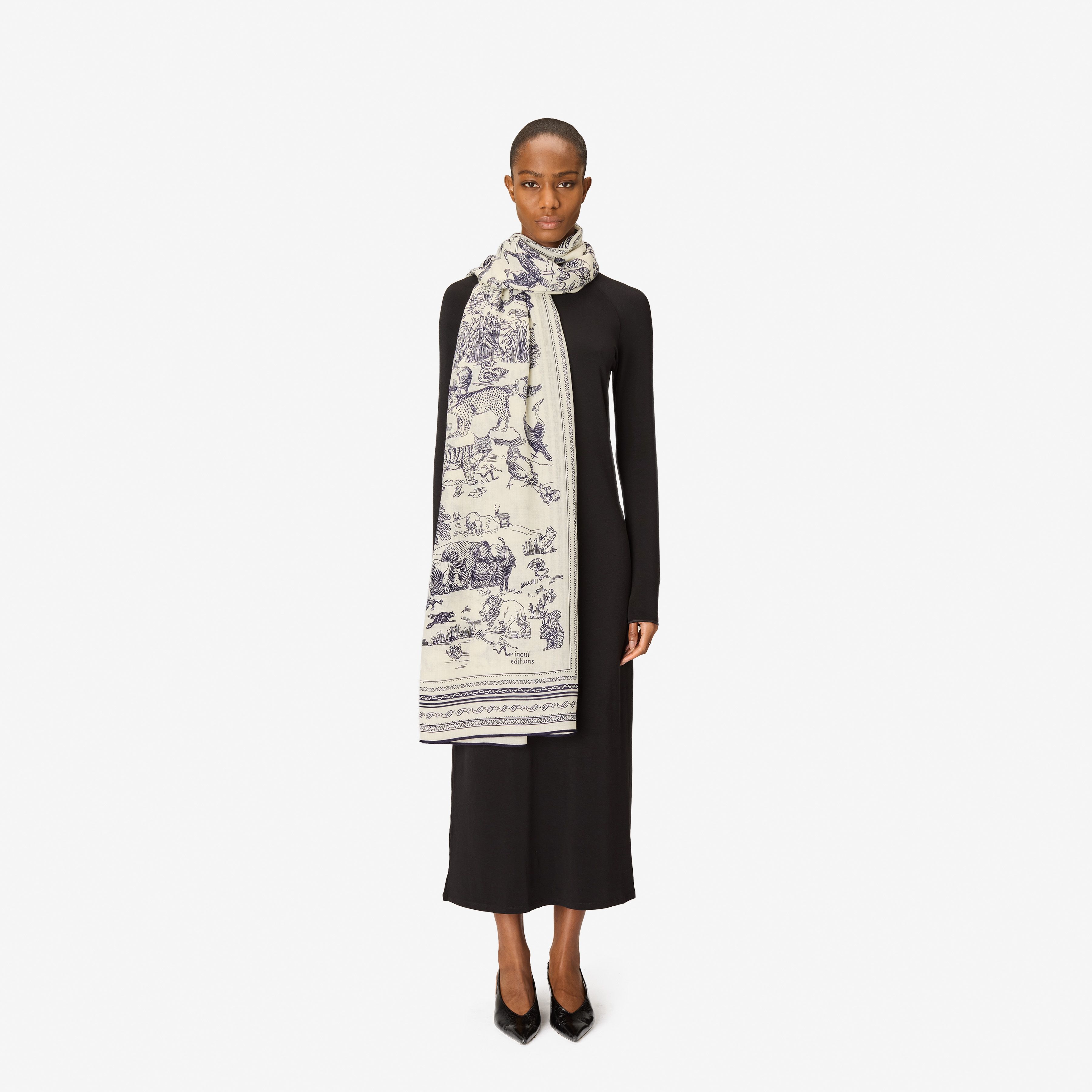 Scarf 130 - Reverie - White