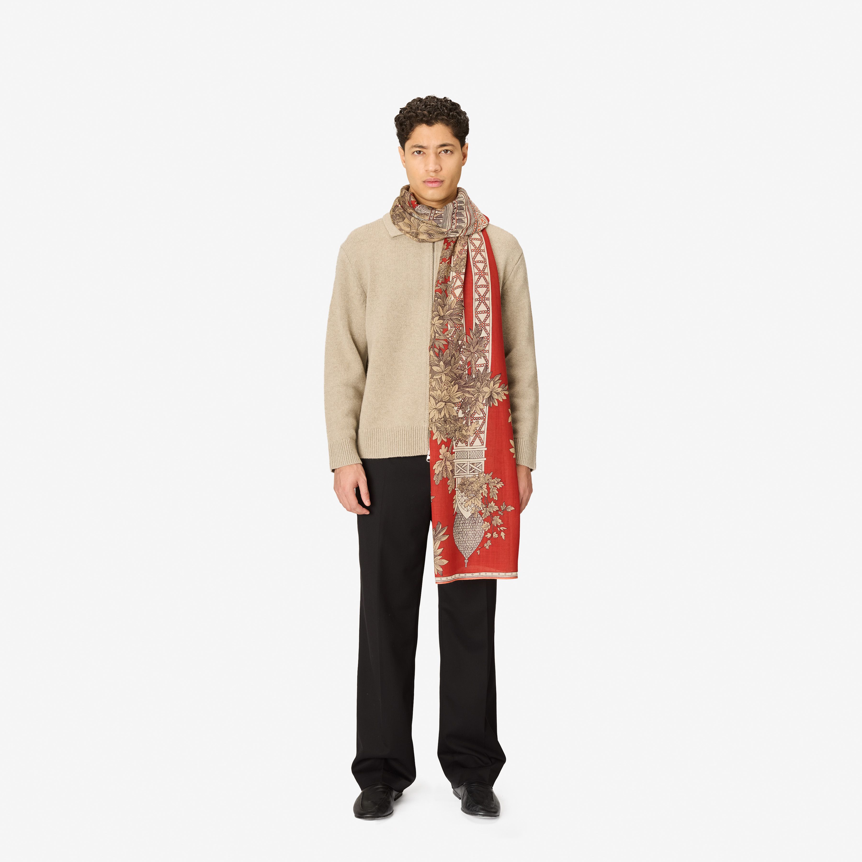 Scarf 80 - 1889 - Terracotta